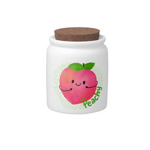 Positive Peach Pun _ Peachy Candy Jar