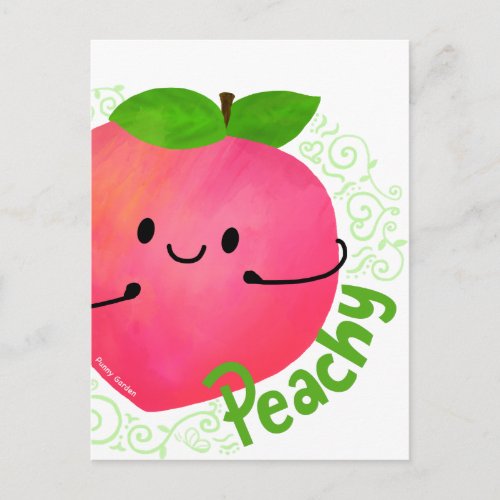 Positive Peach Pun _ Peachy Postcard