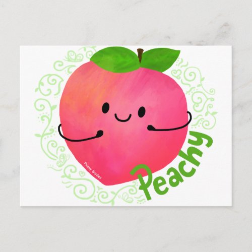 Positive Peach Pun _ Peachy Postcard