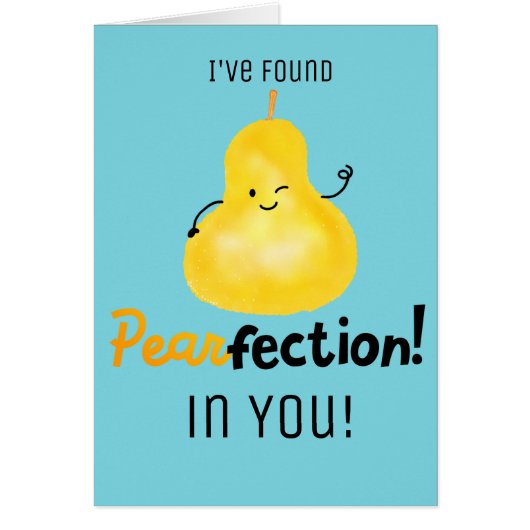 Positive Pear Pun - Pearfection Cards (Front)