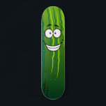 Positive Pickle Skateboard<br><div class="desc">Smiling Pickle skateboard</div>