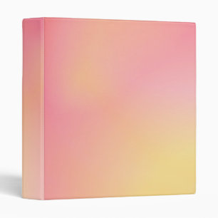 Positive Pink Peach Gradient Aesthetic  3 Ring Binder