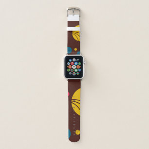 Positive, playful, happy, modern, cool circles art apple watch band