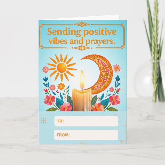 POSITIVE PRAYERS & VIBES CARD (Front)