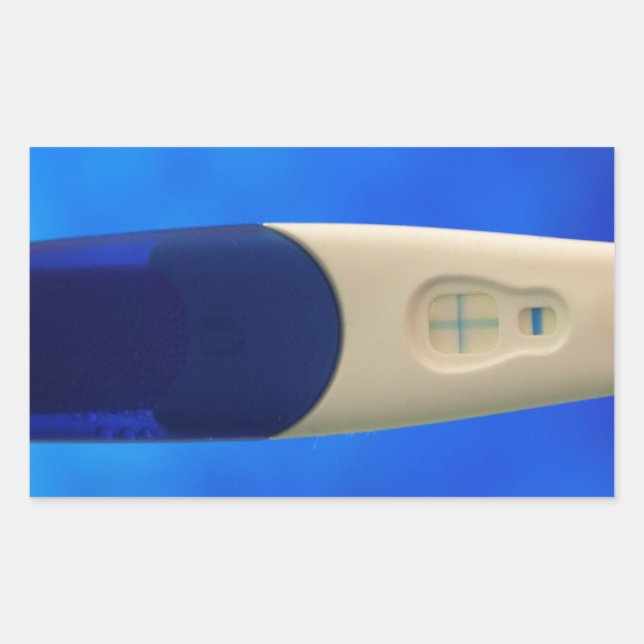 Positive Pregnancy Test Rectangular Sticker (Front)