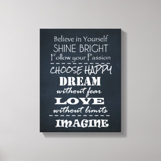 Positive Quote Affirmations Canvas Print