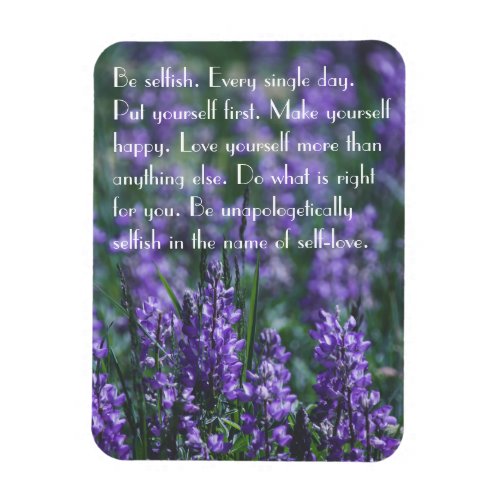 Positive Quote and Flowers Magnet