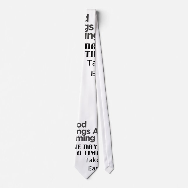 positive quote art neck tie (Front)