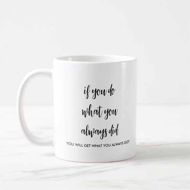 Positive Quote Handwritten Script Custom Template Coffee Mug (Left)