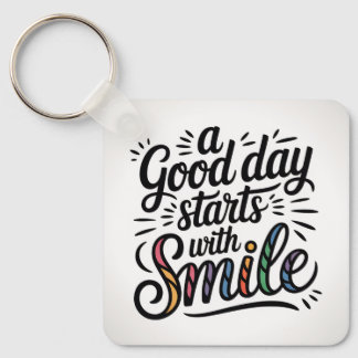 Positive quote keychain