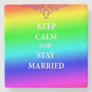 Positive Quote Marriage Marble Stone Coaster