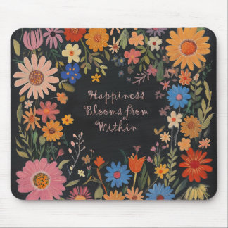 Positive Quote Mousepad - Floral