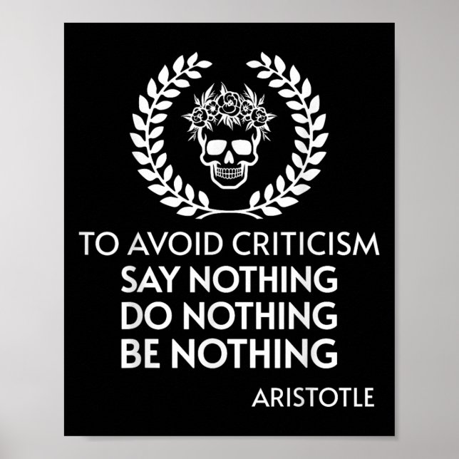 Positive Quote Stoic Philosophy Aristotle Stoicism Poster (Front)