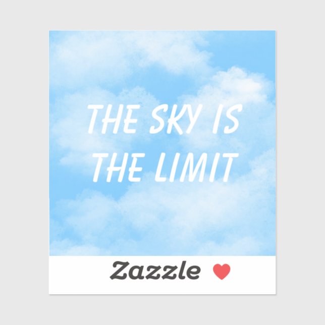 Positive Quote Vinyl Stickers Sky Is The Limit  (Sheet)