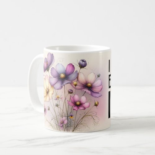 Positive Quotes Floral Mug