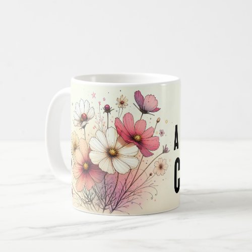 Positive Quotes Floral Mug
