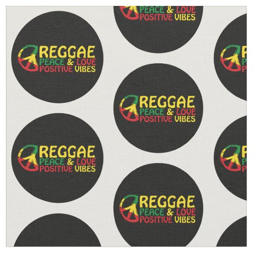 Positive Quotes Reggae Fabric