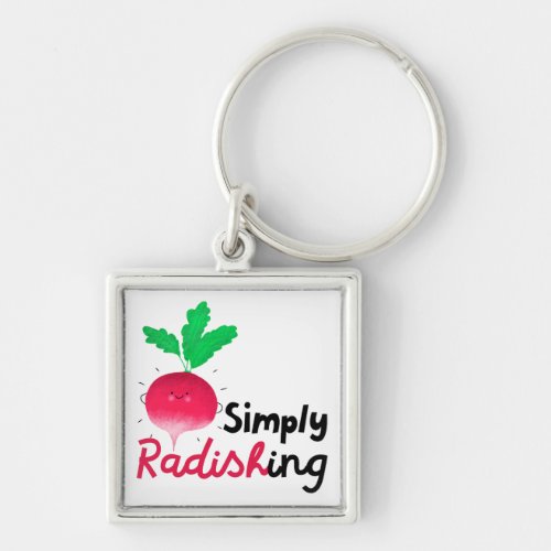 Positive Radish Pun _ Simply Radishing Keychain