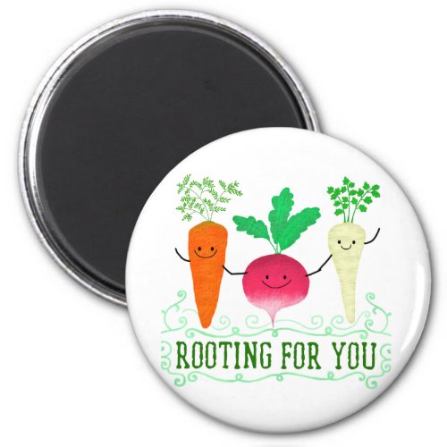 Positive Root Pun _ Rooting for you Magnet