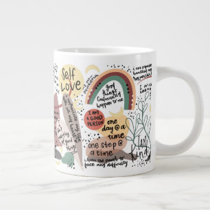 Positive Self Love Affirmations Graphics Giant Coffee Mug