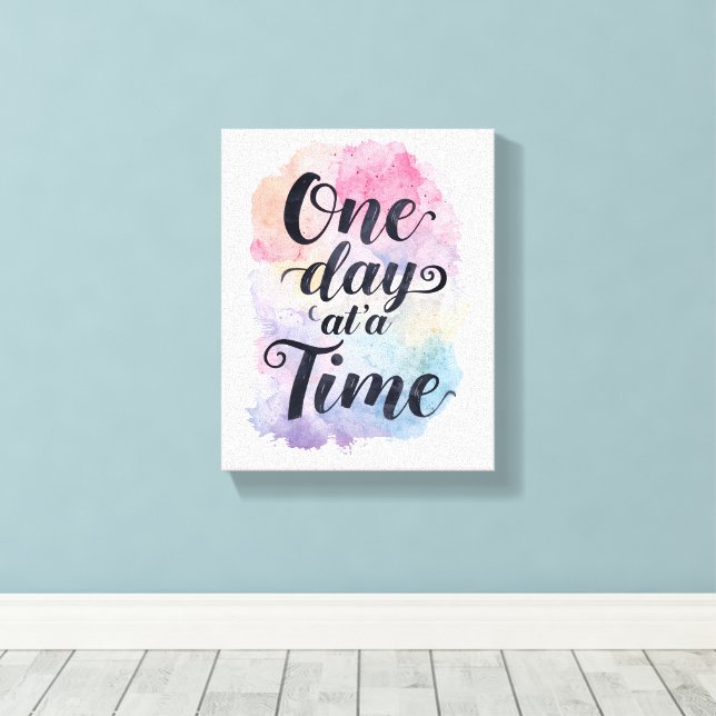 Positive Sobriety and Recovery Saying Canvas Print (Insitu(Wood Floor))