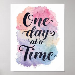 Positive Sobriety and Recovery Saying Poster