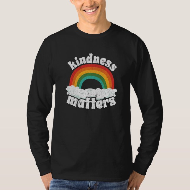 Positive Sped Teacher Anti Bullying Rainbow Kindne T-Shirt (Front)