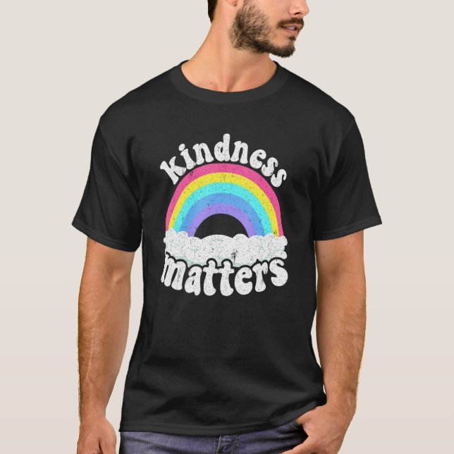 Positive Sped Teacher Anti Bullying Rainbow Kindne T-Shirt (Front)
