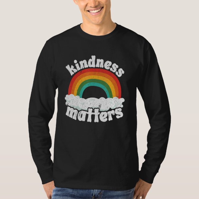 Positive Sped Teacher Anti Bullying Rainbow Kindne T-Shirt (Front)