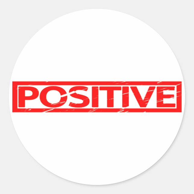 Positive Stamp Classic Round Sticker (Front)