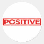 Positive Stamp Classic Round Sticker