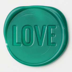 Positive Teal Minimalist Wax Seal Sticker