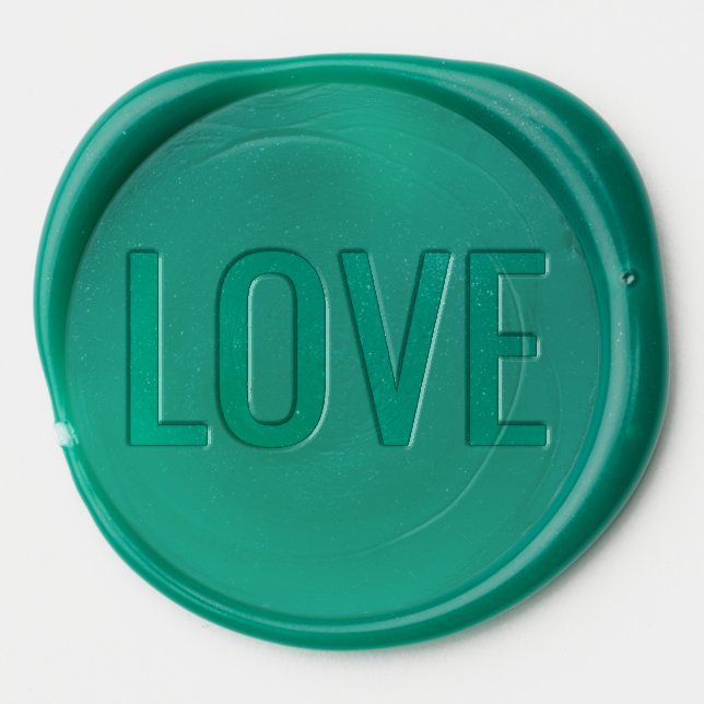 Positive Teal Minimalist Wax Seal Sticker (Front)