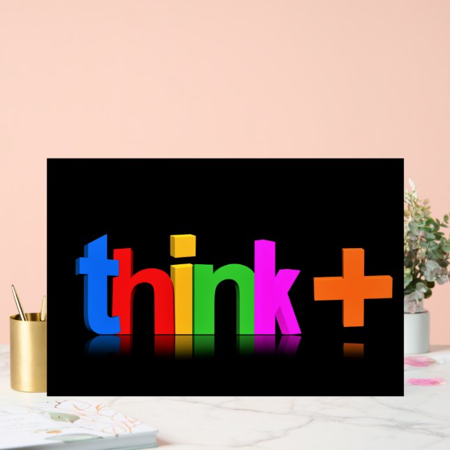 Positive Think Acrylic Sign (Wedding)