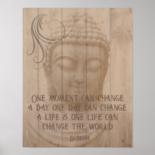 Positive Thinking Affirmation Buddhist Saying Poster