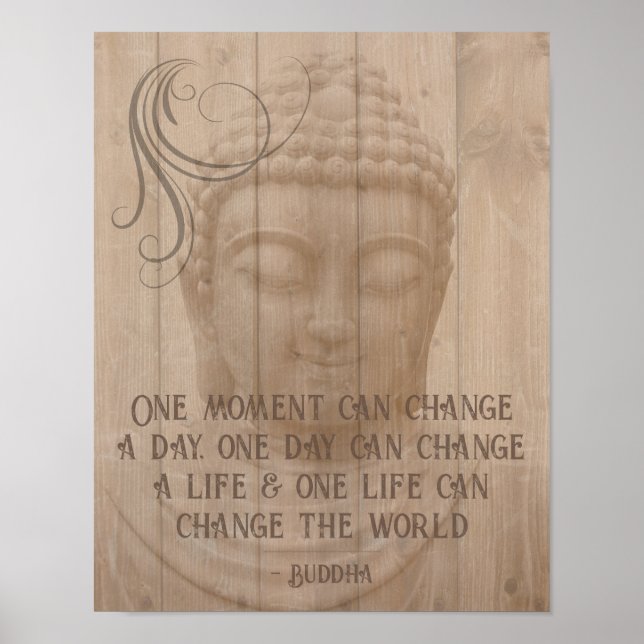Positive Thinking Affirmation Buddhist Saying Poster (Front)