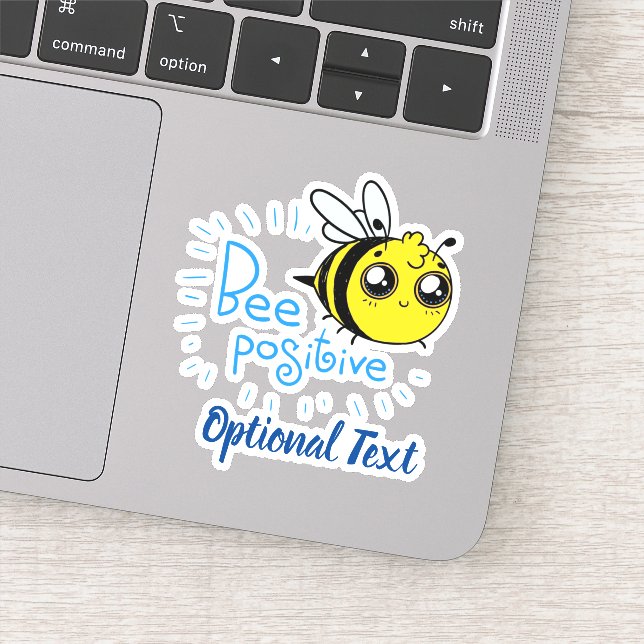 Positive Thinking Bee Positive Cute Bee Sticker (Detail)