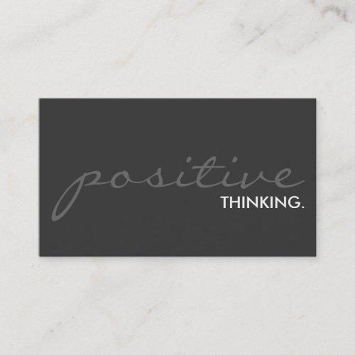 positive thinking. (color customizable) business card templates