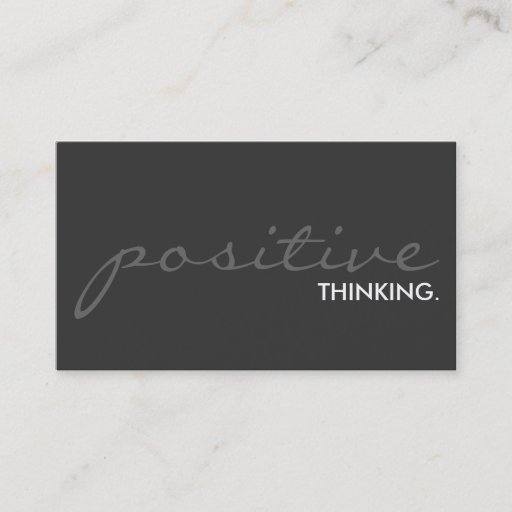 Customizable positive thinking. (color customizable) business card templates