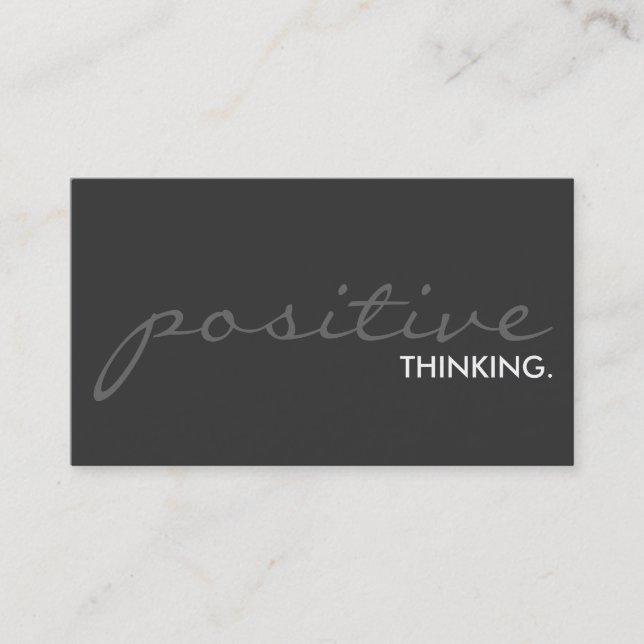 positive thinking. (color customizable) business card (Front)