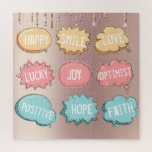 Positive Thinking Puzzle - Custom Text<br><div class="desc">Customizable - Puzzles with Text - Be Happy - Be Optimist - Positive Thinking - or Add Your Text / Name / Fonts / Size / Color ! Enjoy - Be Happy - Be Healthy ! MIGNED Design</div>