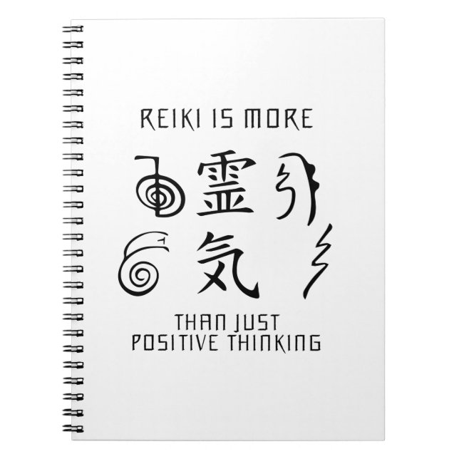 Positive Thinking Reiki | Spirituality Gifts Notebook (Front)
