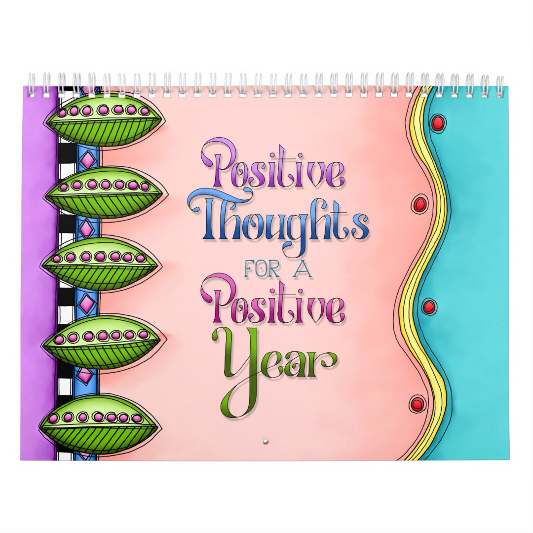 Positive Thoughts Calendar Zazzle