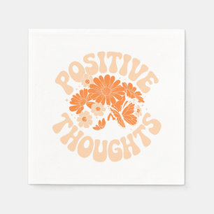 Positive Thoughts – Flowers and Butterflies Napkins