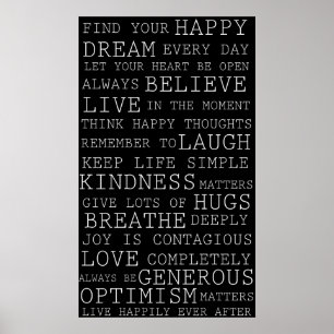 Positive Thoughts Inspirational Motivational Poster