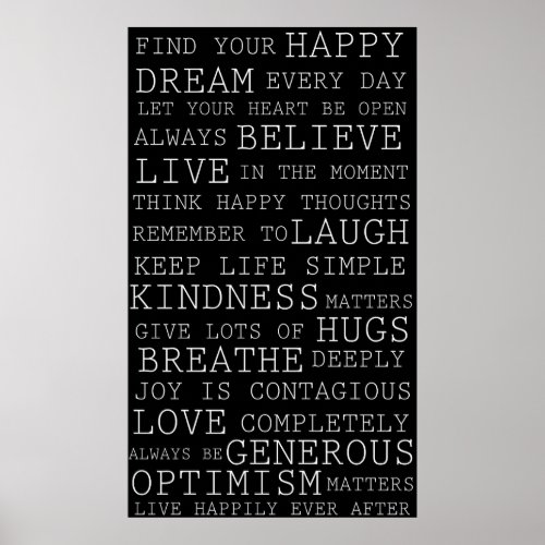 Positive Thoughts Inspirational Motivational Poster