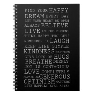 Positive Thoughts Notebook