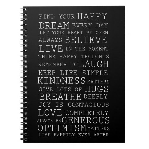 Positive Thoughts Notebook