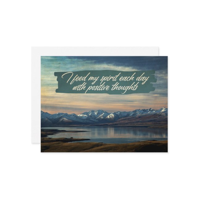 Positive Thoughts Postcard (Front/Back In Situ)