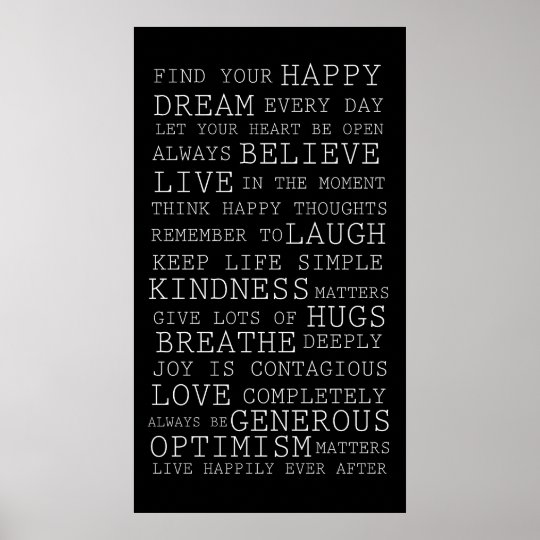 Positive Thoughts Poster | Zazzle.com